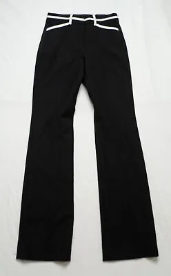 $26.99 • Buy White House Black Market Women's Ines Slim Colorblock Pant CK7 Black Size 00 NWT