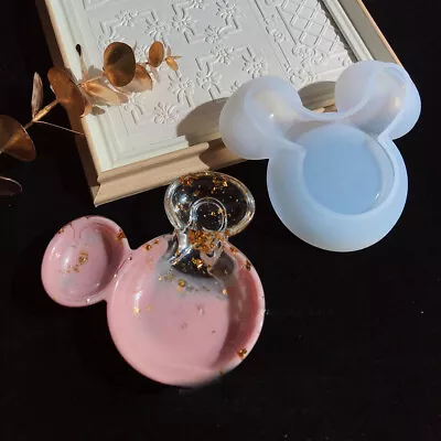 Mickey Mouse Agate Coaster Resin Casting Mold Silicone Making Epoxy Mould Craft  • £3.59