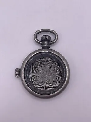Vintage Metal Empty Compass Watch Locket Pendant Charm Collectible Trinket *** • $15