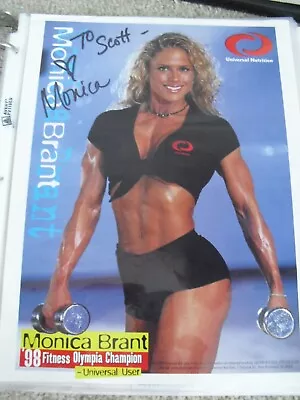 Fitness Model Monica Brant Signed Autographed 8.5x11 Photograph • $35