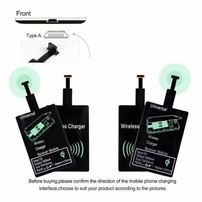 Qi Wireless Charging Charger Receiver Adapter Card Module For Samsung Android • £4.61