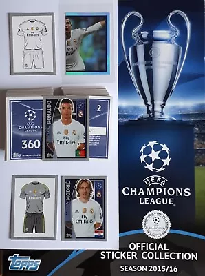 Topps : UEFA Champions League 2015/16 · Album Stickers 437-619 • $6.34