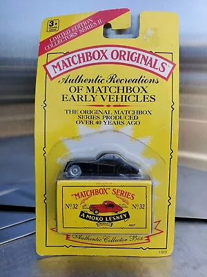 1993 Matchbox Originals Moko Lesney No. 32 Black Jaguar XK 140 - NOS #11970 • $8