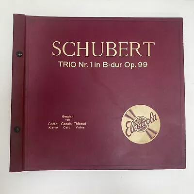 SCHUBERT TRIO Casals Sortot Thibaud 4 Disc Set ~ 78 RPM ~ HEAR ~  X1484 • $100