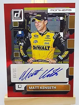 Matt Kenseth 2023 Donruss Monikers Red #M-MK /99 Auto Autograph Joe Gibbs Racing • $19.99