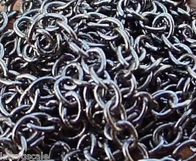 Blackened Metal Chain 3 Feet For Your Model Train Dioramas 1/16 Inch Link Width • $7.95