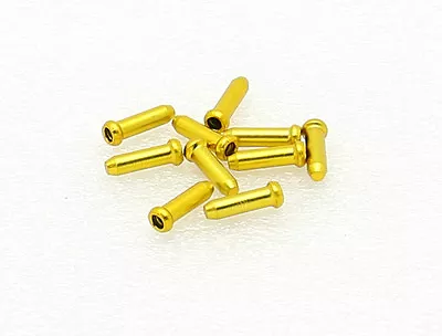 Bicycle Bike Wires Shifter Cable Ends Caps Crimps 10 Pcs Gold • $4.39