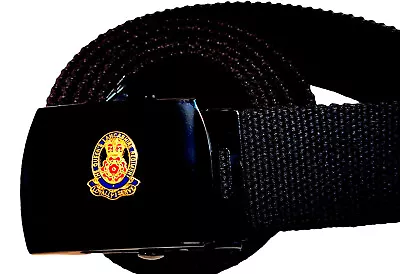 The Queens Lancashire Regiment Deluxe Canvas Belt With  Gold Plated Badge • £9.99