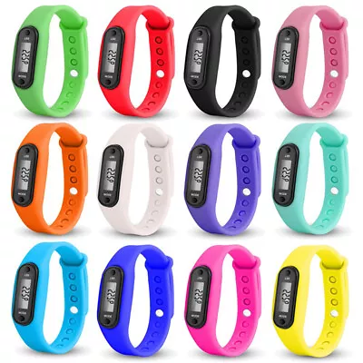 Fitness Tracker LCD Digital Pedometer Walking Step Calorie Counter Wrist Watch✔ • $9.89