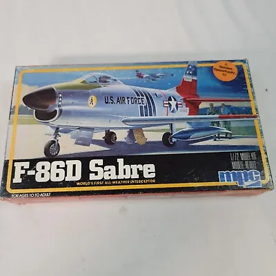 1982 MPC F-86D Sabre World's First All-Weather Interceptor 1:72 Open Box New • $12