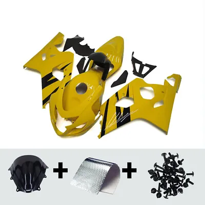 Yellow Black ABS Bodywork For Suzuki GSXR600 GSXR750 2004 2005 K4 GSX-R Fairings • $400.95