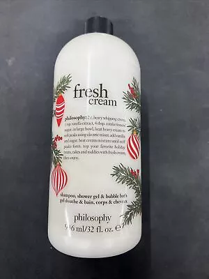 Philosophy Fresh Cream Shampoo Shower Gel And Bubble Bath - 32 Fl. Oz. No Pump • £28.93