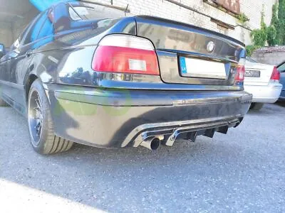 Skirt Rear Bumper CSL Diffuser With Ribs For BMW 5 E39 1995-2004 ABS Gloss • $193.47