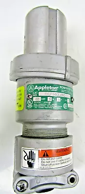 🔥 Appleton Powertite 60 Amp Plug 3 Pole 3 Wire 250 Vdc 600 Vac Acp6033bc • $175.49