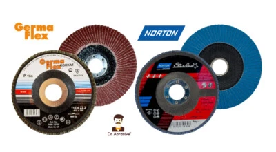 125mm 5  115mm 4.5  FLAP DISCS Grinding SANDING DISC Grit 24-120 Angle Grinder • £3.90