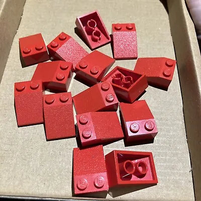£4 • Buy Vintage Lego Part 3298 Slope 33 2X3 Red . (qty 15) Slightly Discoloured /marked