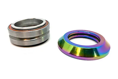 Stunt Scooter Integrated Headset 1 1/8 Threadless Neochrome Rainbow Oil Slick • £13.95