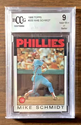 1986 TOPPS #200 MIKE SCHMIDT PHILLIES HOF BCCG 9 **SHIPS FREE** Great Gift Sport • $89