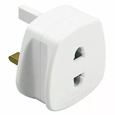£4.49 • Buy 2-Pin To 3-Pin UK Shaver Adapter Plug Socket Converter EU European Euro Uk