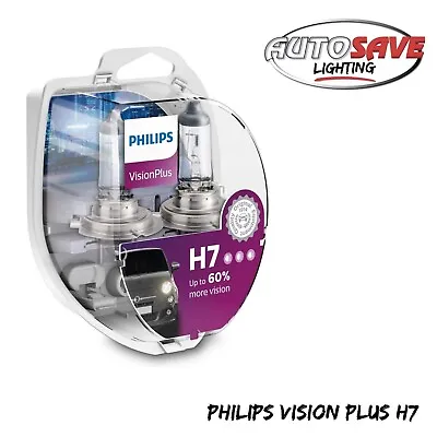 Philips Vision Plus H7 Car Headlight Bulb 12972VPS2 (Twin) NEW IN STOCK 2022 • $30.84