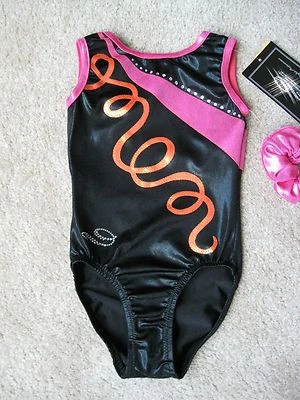 $34.95 • Buy NEW Dreamlight Black Mystique Foil Rhinestones Gymnastics Competition Leotard
