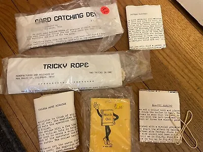 Vintage Magic Trick Lot Bills Matches Cards Ropes • $20