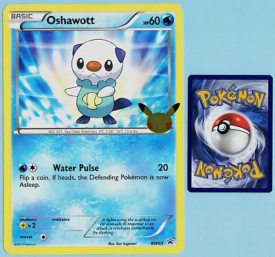 Pokemon Card TCG JUMBO Oshawott First Partner 25th Anniversary Celebrations BW03 • $2.49