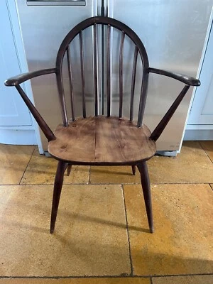 £60 • Buy 4 X Rare Ercol 4A Windsor Arm Chair All In Solid Condition  Needing Refinishing