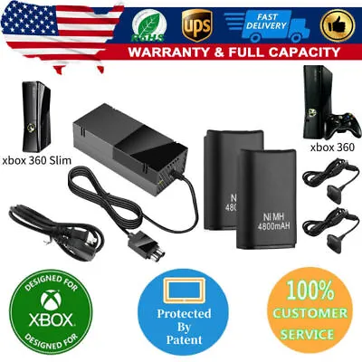 $17.95 • Buy For Xbox 360 Slim Console Brick Power AC Adapter Supply Charger Xbox 360 Battery