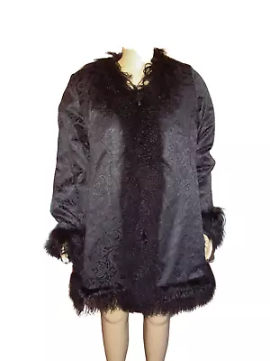 Lane Bryant Black Jacket Mongolian Fur 22/24 NWT • $99