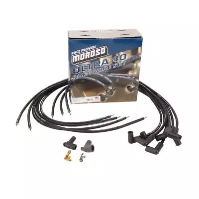 Moroso 73814 Ultra 40 Spark Plug Wires Universal 90 Deg Boots Bk • $154.99