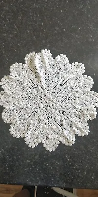 Doilies Hand Made Set 3 Different Lace Patterns Ivory Circular Vintage • £4.50