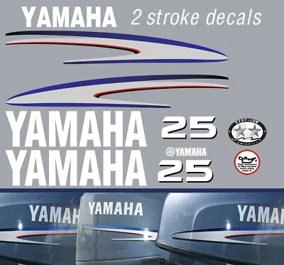 YAMAHA 25hp  2 Stroke Outboard Decals • $72.60