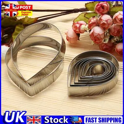 10pcs Stainless Steel Metal Fondant Cake Mold Rose Petal Cookie Cutter UK • £6.39