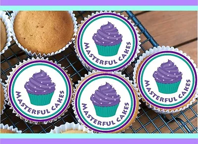 £3.90 • Buy Personalised  4cm Un-cut & Cut Wafer Or Icing Cupcake Toppers Various Amount 