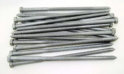 (20) Galvanized Hex Head 1/2 X 14 Lag Bolts Wood Screws • $59.99