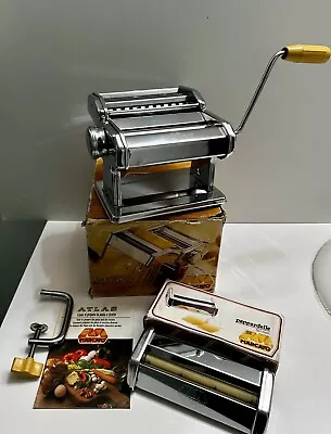 Marcato Atlas 150 Deluxe Pasta Maker With Pappardelle Attachment - Made In Italy • $99.99