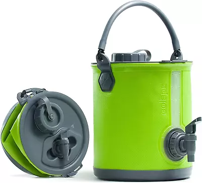 2-In-1 Collapsible Camping Water Container - Sports Water Jug - RV Bucket With S • $51.25
