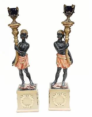 Pair Venetian Blackamoor Statues Italian Figurines • $2030