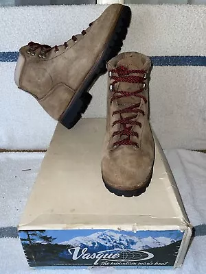 VTG 1979  EUC  VASQUE  Cowhide Mountain Hiking Men’s Boots Sz 12D Made In Italy • $142