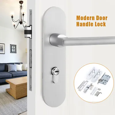 Safe Privacy Entry Door Locks Set Security Lever Mortise Aluminum Handle Lock US • $20.90