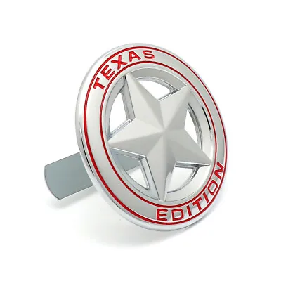 Chrome Red TEXAS EDITION Front Grille Emblem For Ram Sierra Yukon Silverado F150 • $12.59