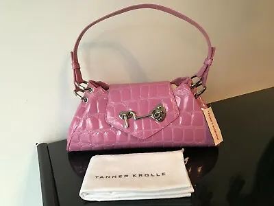 Tanner Krolle Crocodile Embossed Leather Handbag In LILAC BRAND NEW WITH TAGS! • $1025.78