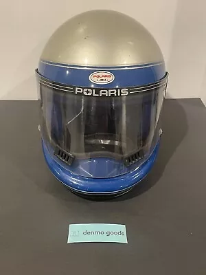 Vintage Polaris By Bell Full Face Helmet Blue & Gray Size Medium.  (D.S.) • $44.99