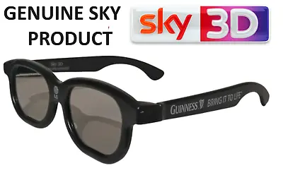 SKY 3D GLASSES Genuine Black Guinness Passive LG Samsung  TV Lens OFFICIAL NEW • £4.99