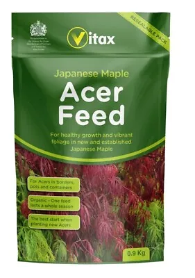 Vitax Organic Japanese Maple Acer Fertiliser Plant Feed In Resealable Pouch 900g • £8.29