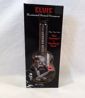 Illuminated Elvis Presley Guitar Musical Ornament Plays *Heartbreak Hotel* NIB • $24.50