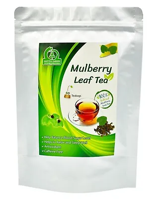 White Mulberry Leaf Tea 60-Teabags (Morus Alba) - Krittiya Garden • $17.97