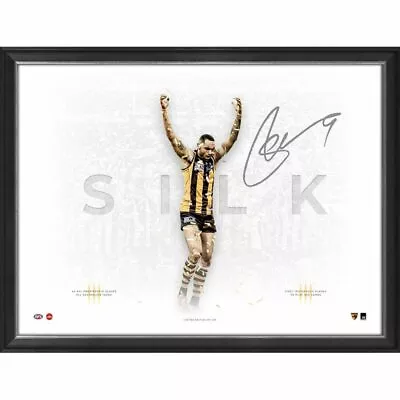 $249.99 • Buy Shaun Burgoyne Signed Framed Poster Hawthorn Mitchell Franklin Afl Memorabilia