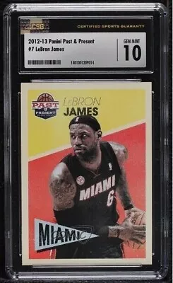 2012-13 LeBron James Panini Past & Present Variation #7 CSG Gem Mint 10 • $35